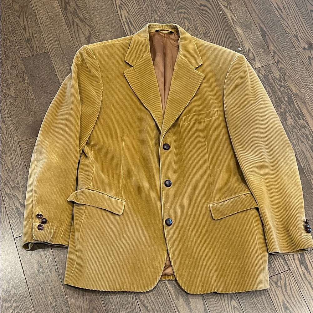 Brooks Brothers x Loro Piana Italian Corduroy Sport Coat Blazer Golden Tan